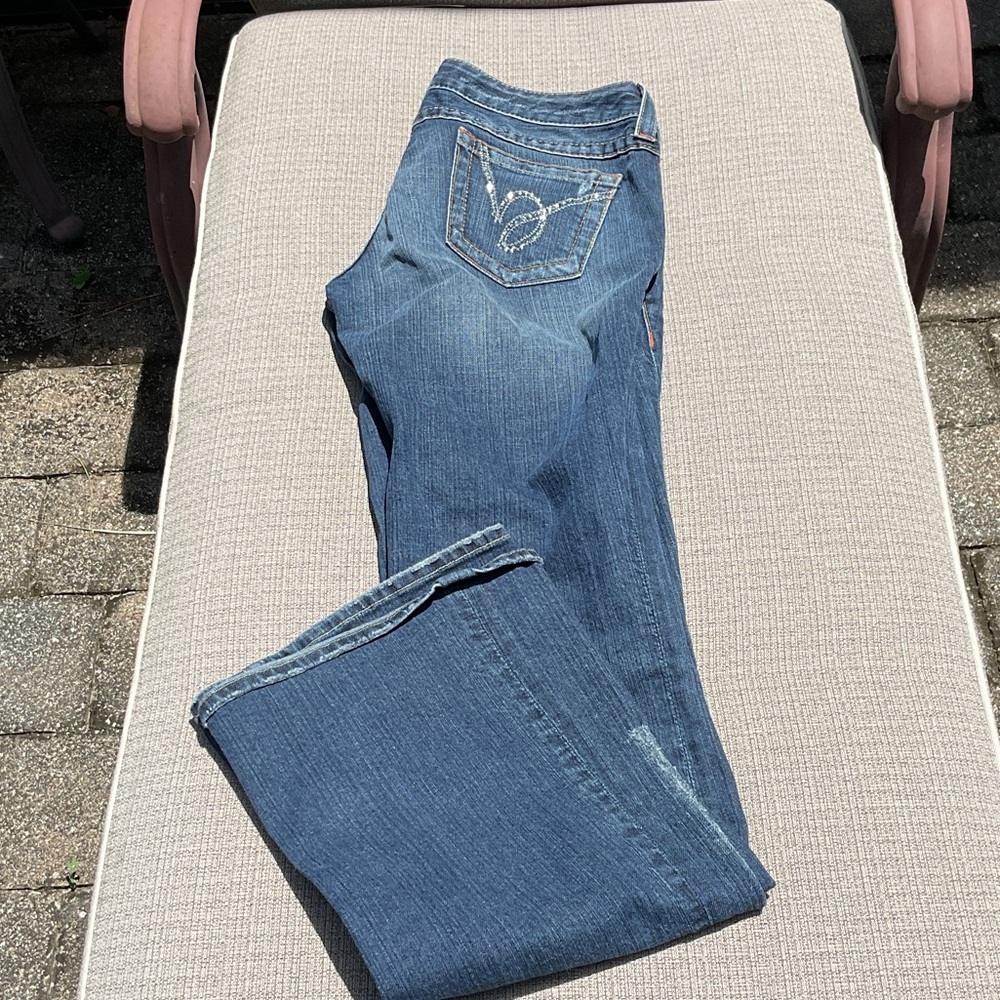 bebe Kayla 5 Pocket Blue Boot Cut Jeans, Size 30